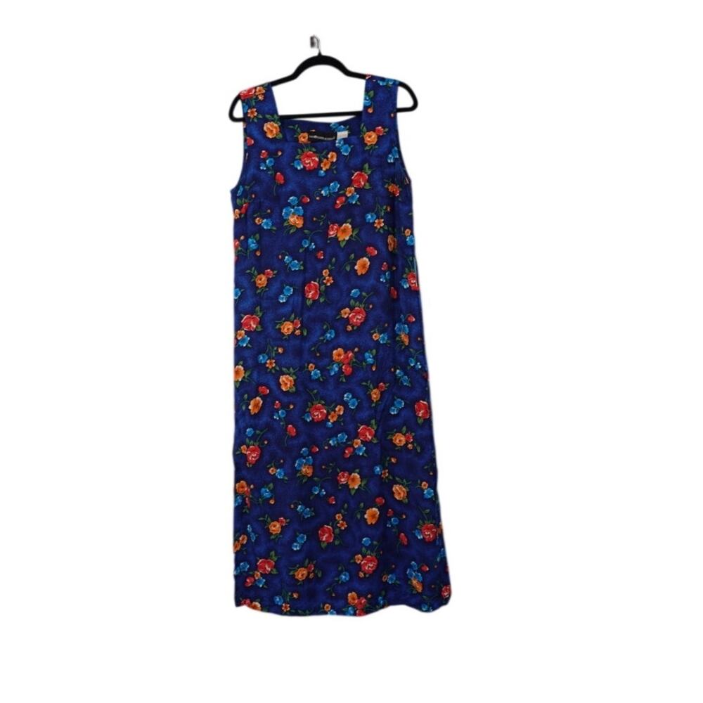 Vintage Sag Harbor Blue Floral Sheath Dress